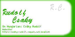 rudolf csaky business card